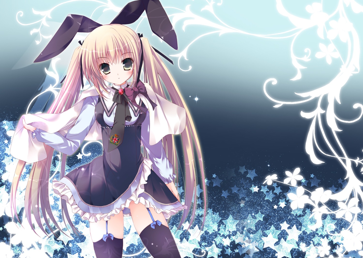 animal_ears bunny_ears mizusawa_mimori stockings thighhighs