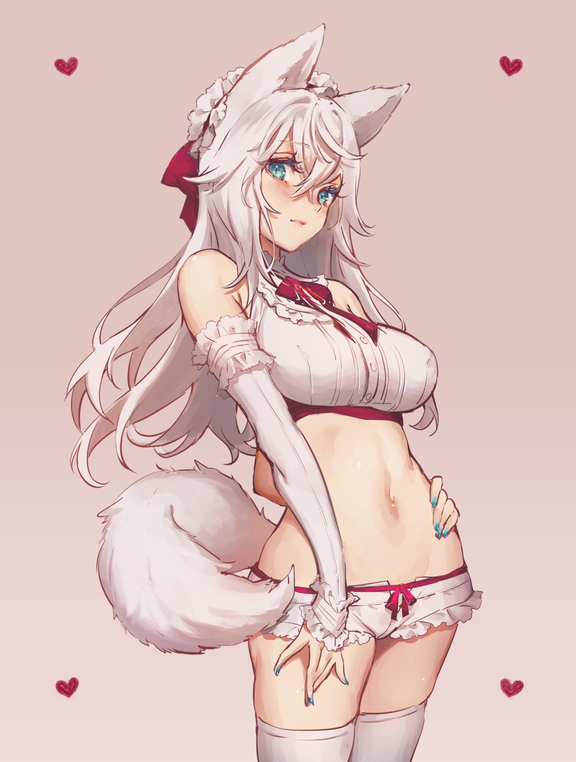 animal_ears tail thighhighs yutsumoe