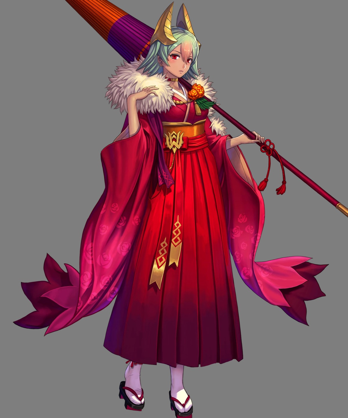 duplicate fire_emblem fire_emblem_heroes horns izuka_daisuke japanese_clothes laegjarn nintendo transparent_png umbrella