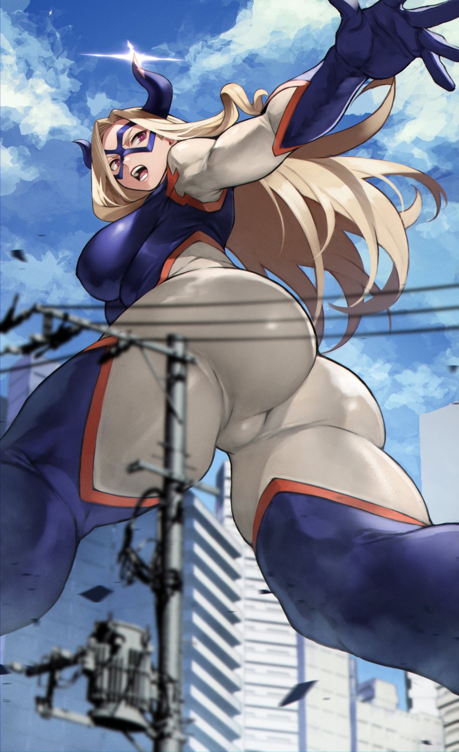 ass bodysuit boku_no_hero_academia horns takeyama_yuu yoshio_(55level)