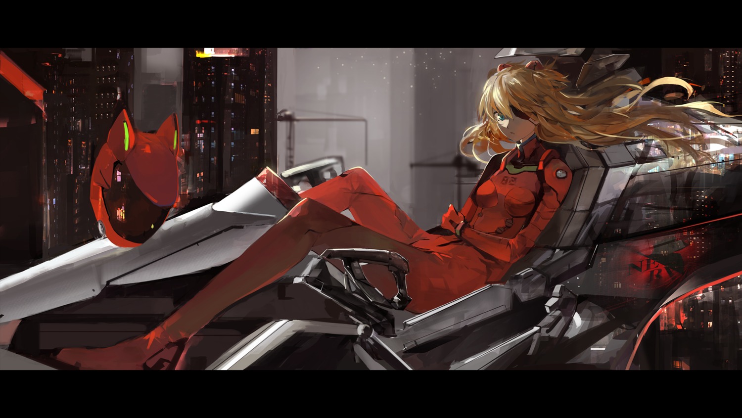 bodysuit eyepatch neon_genesis_evangelion saberiii souryuu_asuka_langley