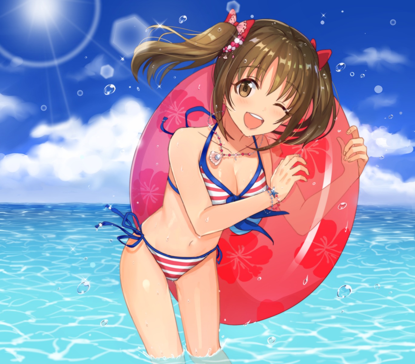 amewarashi-1 bikini cleavage imai_kana swimsuits the_idolm@ster the_idolm@ster_cinderella_girls the_idolm@ster_cinderella_girls_starlight_stage wet