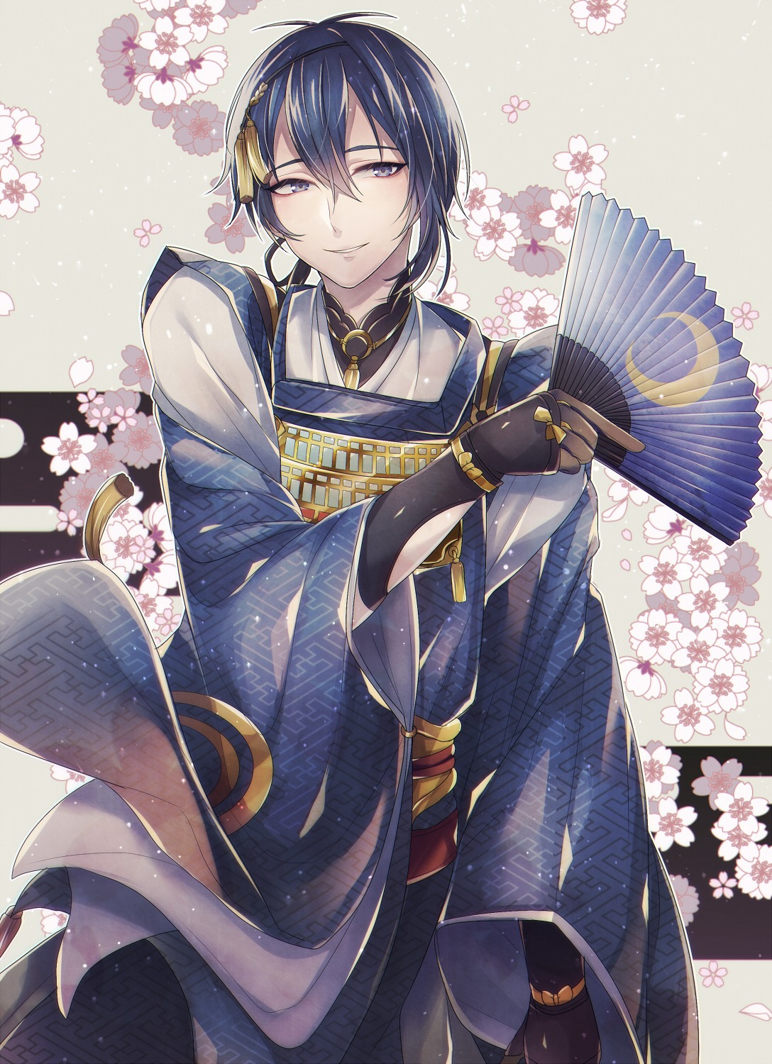 abandon_ranka armor japanese_clothes male mikazuki_munechika touken_ranbu