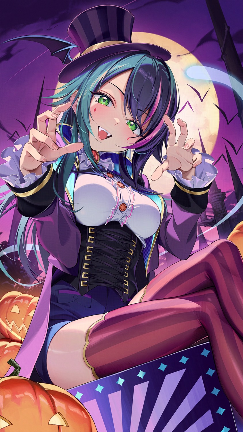 gakuen_idolm@ster halloween kainown the_idolm@ster thighhighs tsukimura_temari