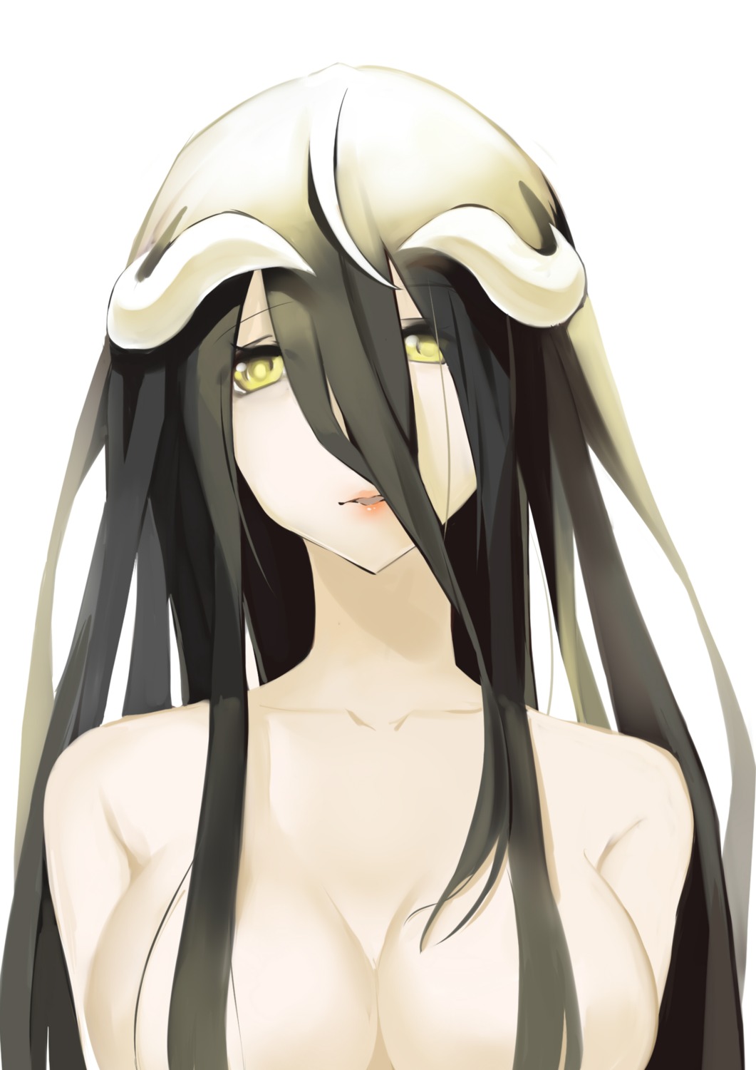 albedo_(overlord) horns naked overlord tagme