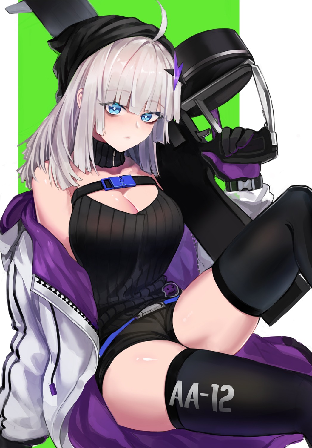 aa-12_(girls_frontline) cleavage girls_frontline nlitz thighhighs