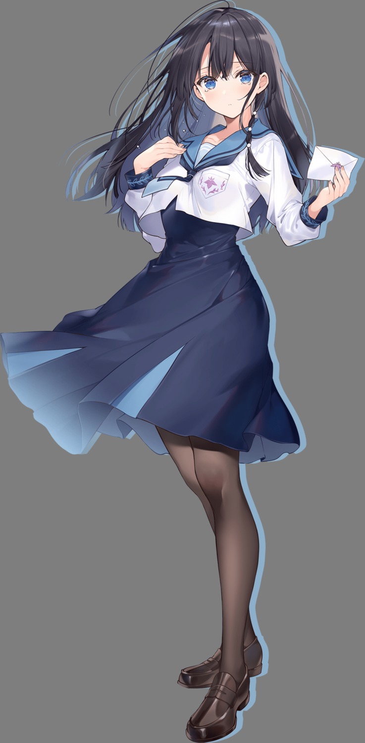 mizukuki_ayame necomi pantyhose princess_letter(s)!_from_idol seifuku skirt_lift transparent_png