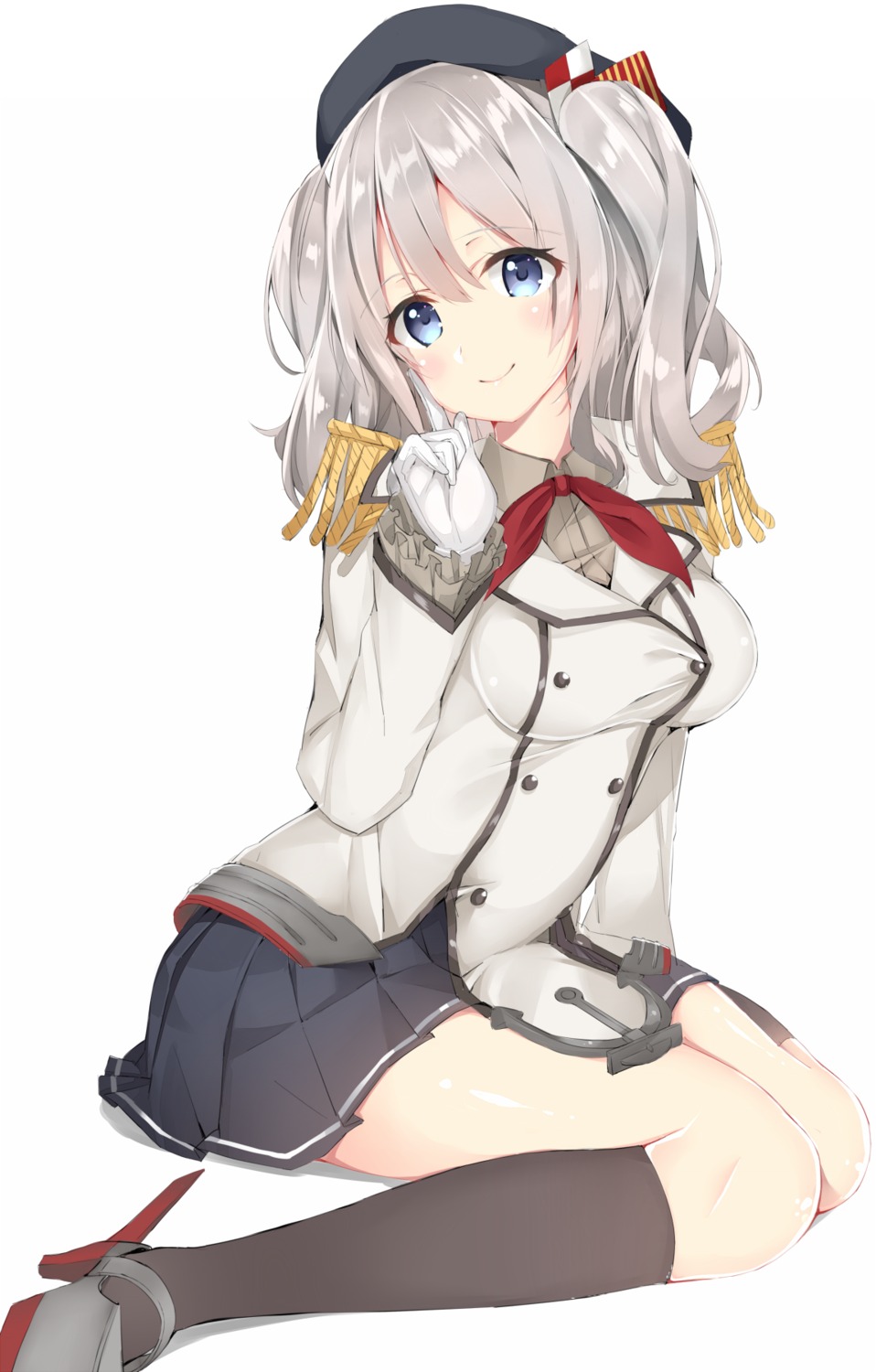 blue_gk heels kantai_collection kashima_(kancolle) uniform