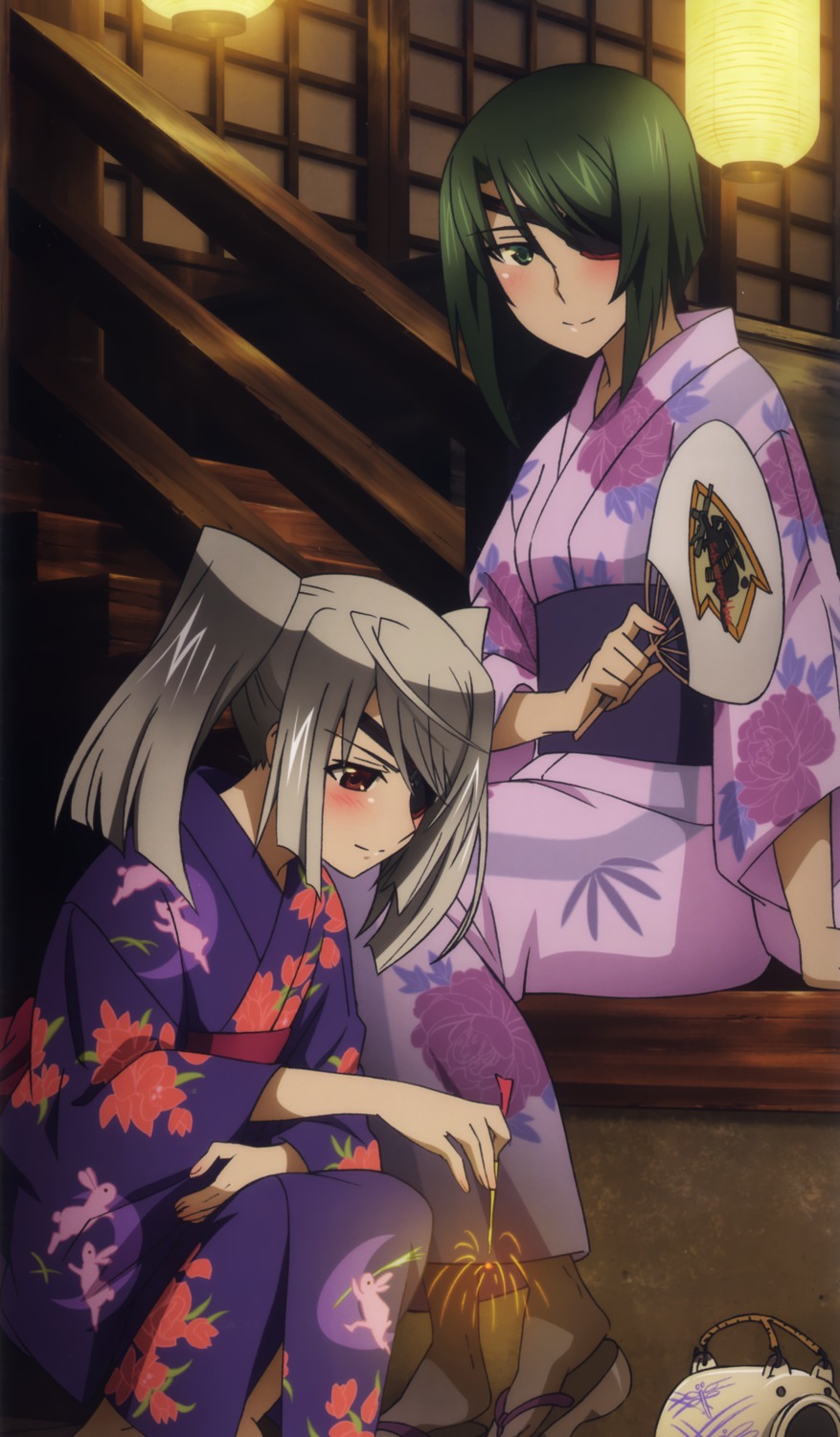 clarissa_harfouch eyepatch infinite_stratos laura_bodewig yukata