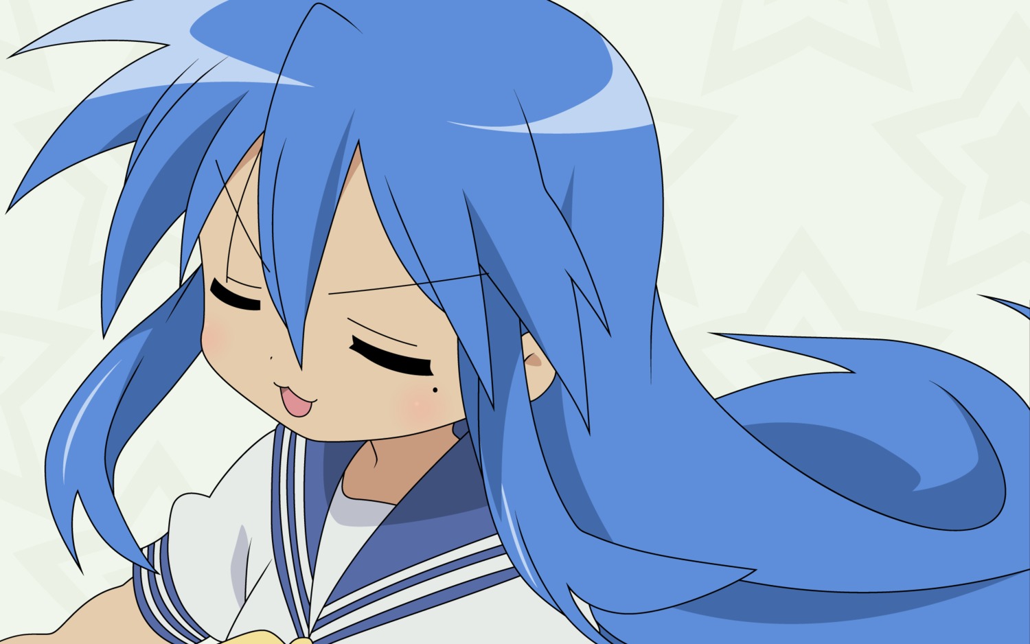 izumi_konata lucky_star seifuku vector_trace wallpaper