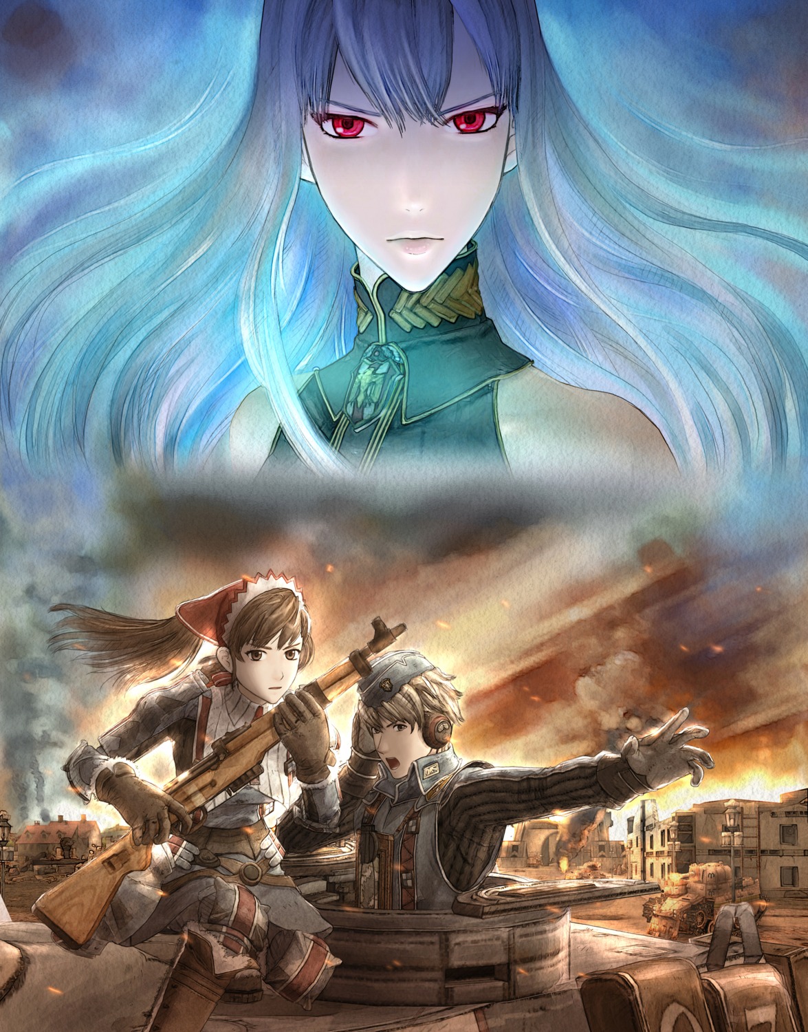 alicia_melchiott duplicate selvaria_bles uniform valkyria_chronicles welkin_gunther