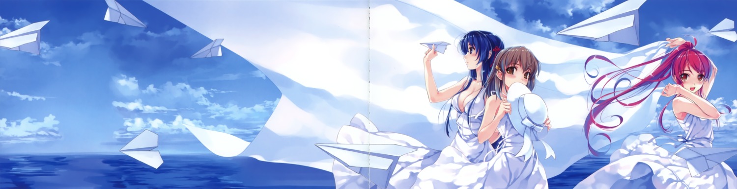 abhar crease deep_blue_sky_&_pure_white_wings dress koga_sayoko misaki_kurehito miyamae_tomoka summer_dress tsuyazaki_kokage