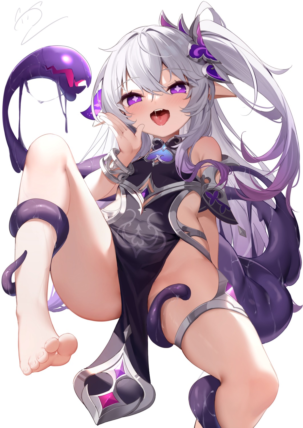 feet garter genshin_impact nahaki nahida pointy_ears tentacles