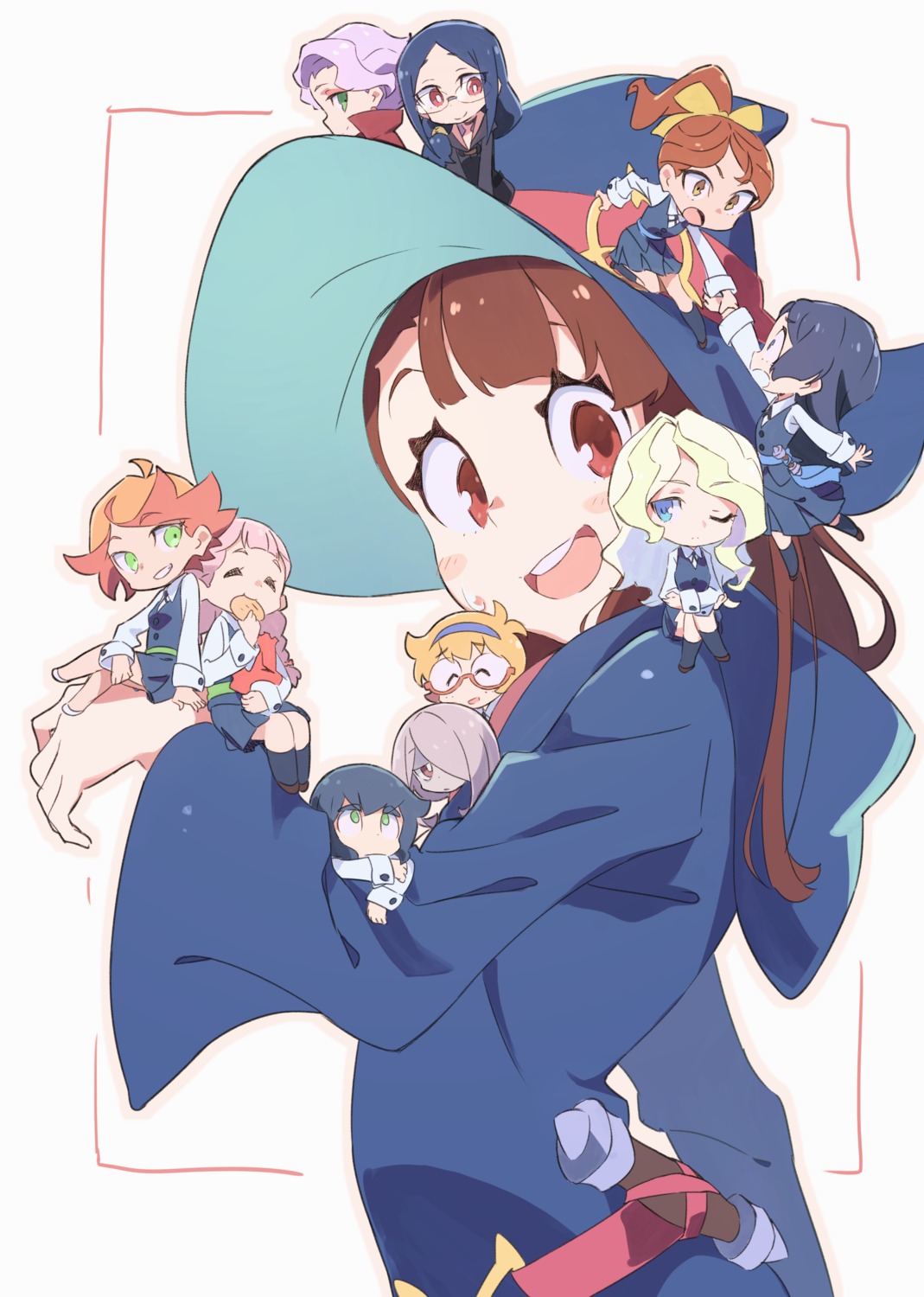 amanda_o'neill atsuko_kagari barbara_parker chibi constanze_braunschbank_albrechtsberger croix_meridies diana_cavendish hannah_england jasminka_antonenko little_witch_academia lotte_yanson megane seifuku sucy_manbavaran tama_(sin05g) ursula_(little_witch_academia) witch