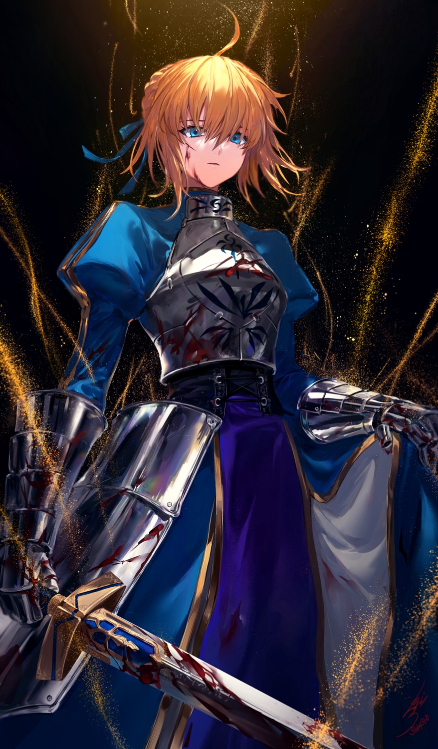 armor blood fate/grand_order fate/stay_night hoojiro saber sword