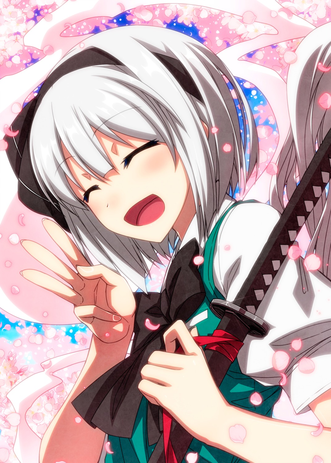 konpaku_youmu sazanami_mio sword touhou