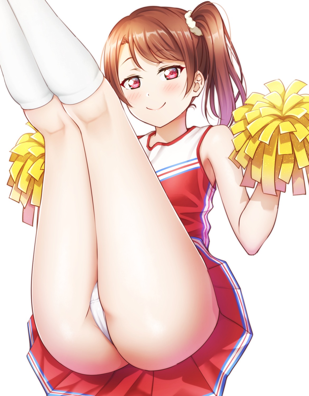 cameltoe cheerleader mibushiro pantsu skirt_lift thong