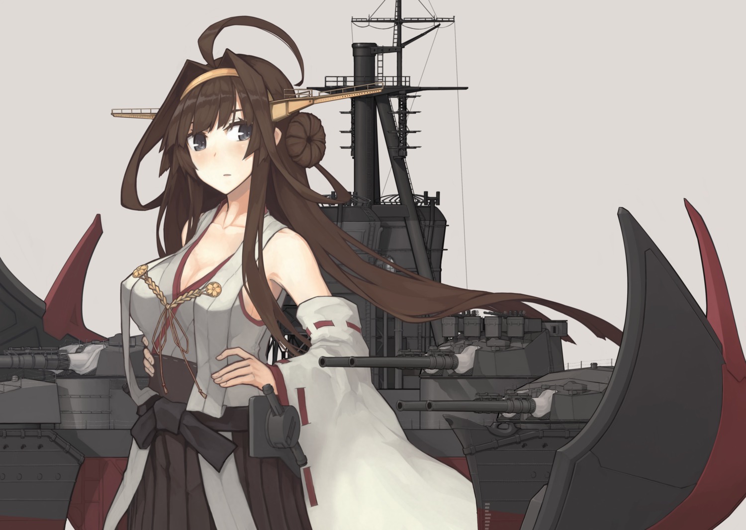 amagi_mikoto cleavage kantai_collection kongou_(kancolle)