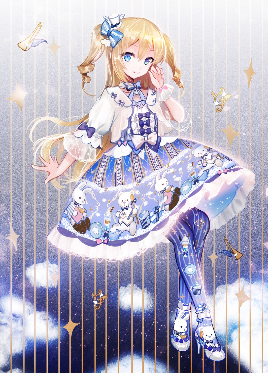 dress heels juexing_(moemoe3345) lolita_fashion see_through