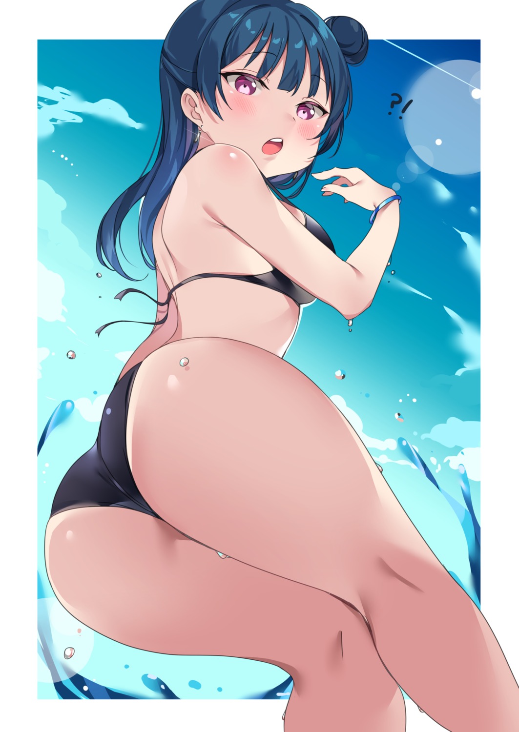 ass bikini love_live!_sunshine!! swimsuits tem10 tsushima_yoshiko