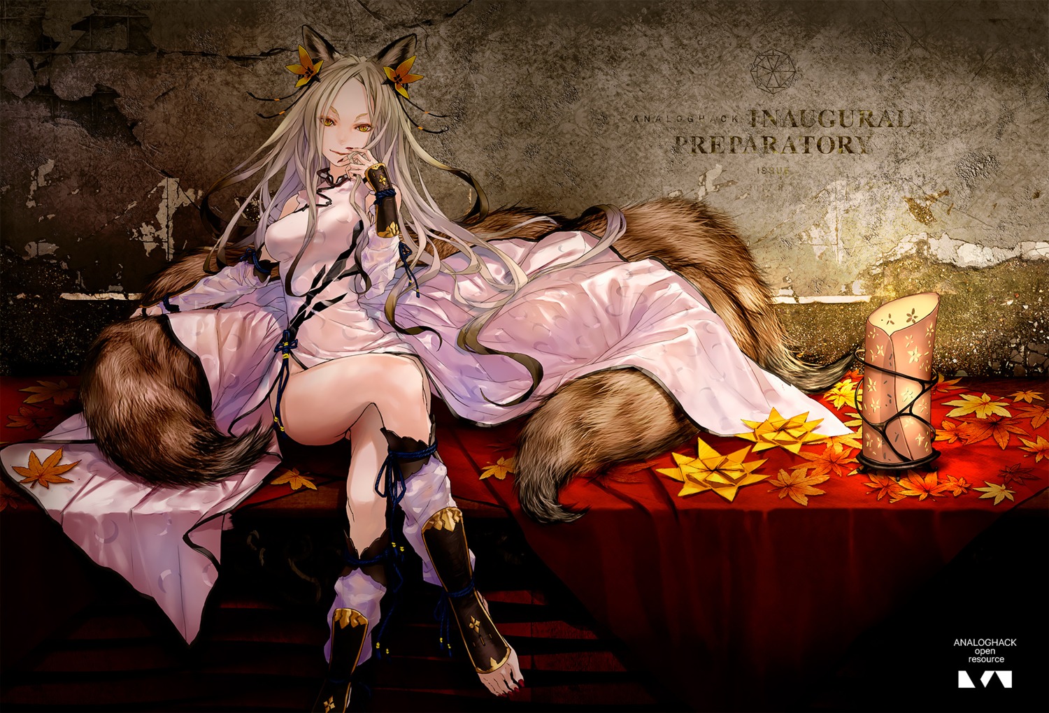 animal_ears chinadress kitsune redjuice tail