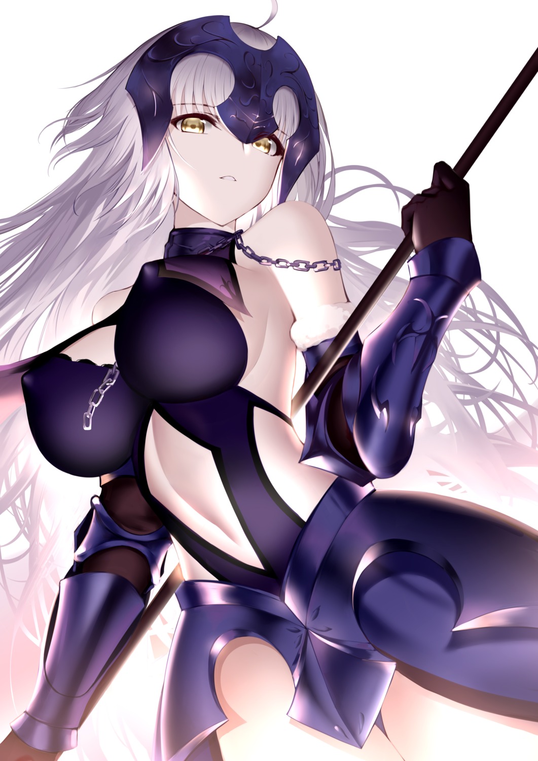 an_yasuri armor erect_nipples fate/grand_order jeanne_d'arc jeanne_d'arc_(alter)_(fate) no_bra