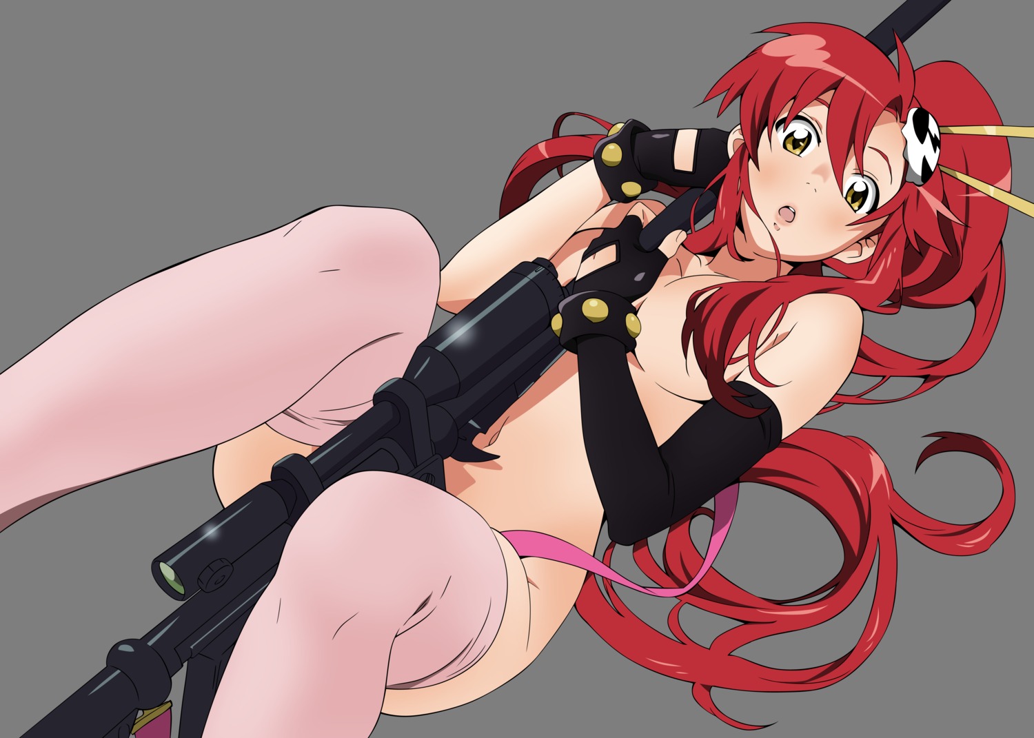 naked tengen_toppa_gurren_lagann thighhighs transparent_png vector_trace yoko