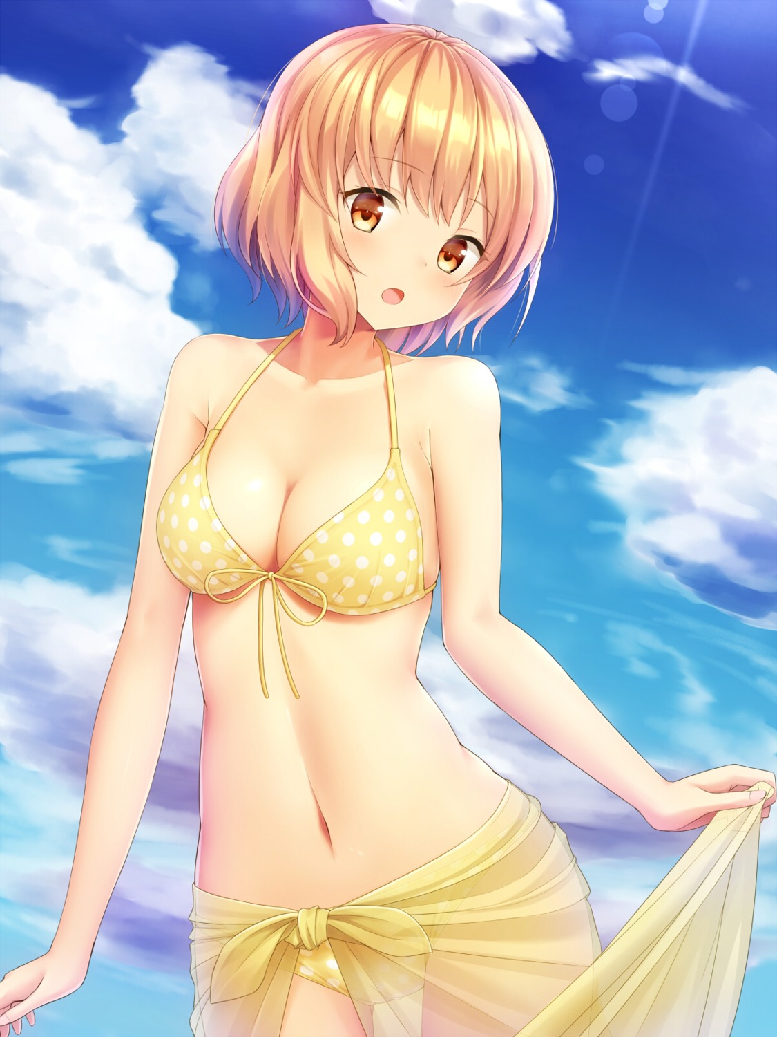 bikini cleavage see_through stm_(setaku3) swimsuits