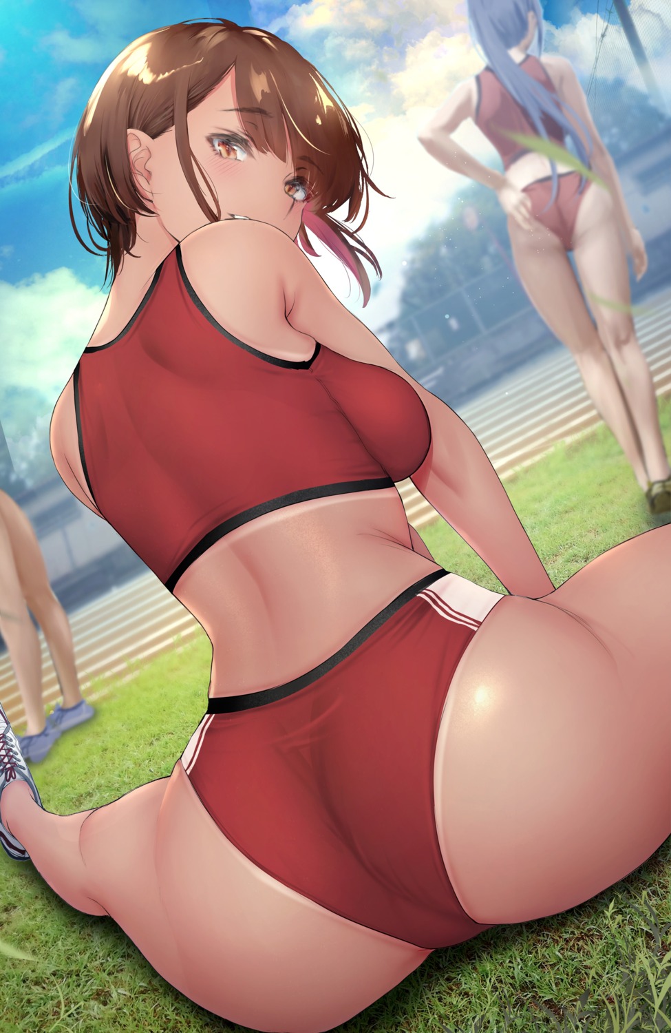 ass buruma gentsuki gym_uniform tan_lines