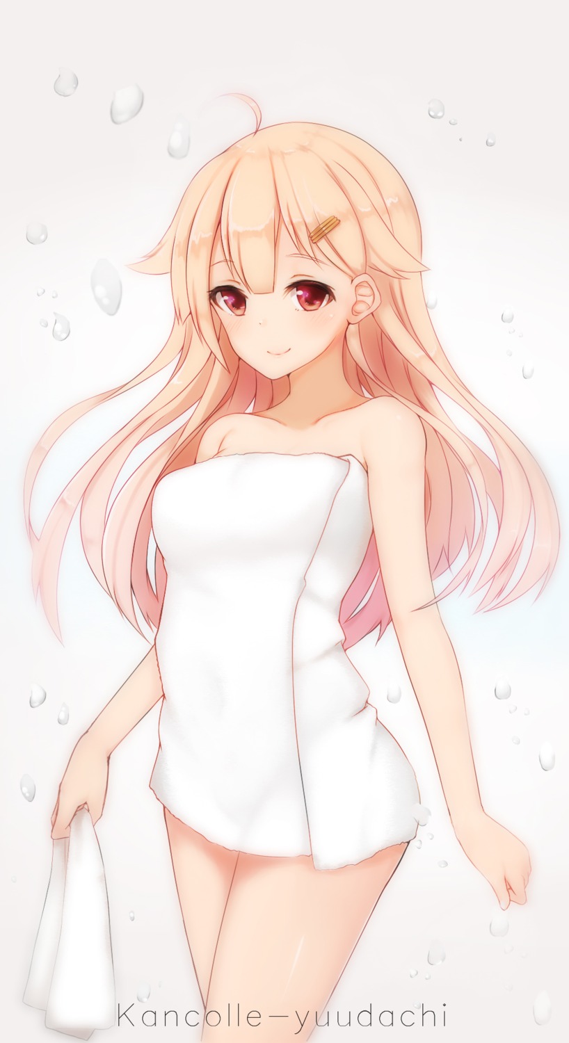 hanami_dango_(zzldango) kantai_collection towel yuudachi_(kancolle)