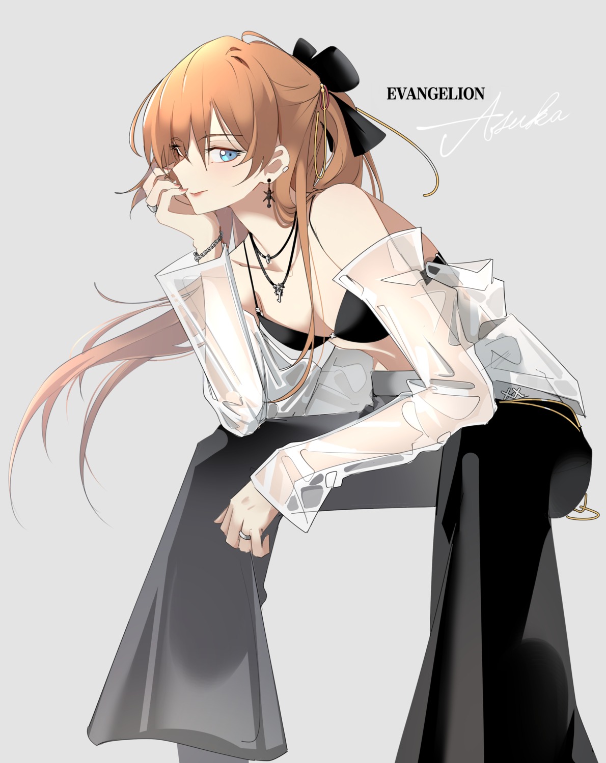 bra khrnnfz neon_genesis_evangelion open_shirt see_through souryuu_asuka_langley