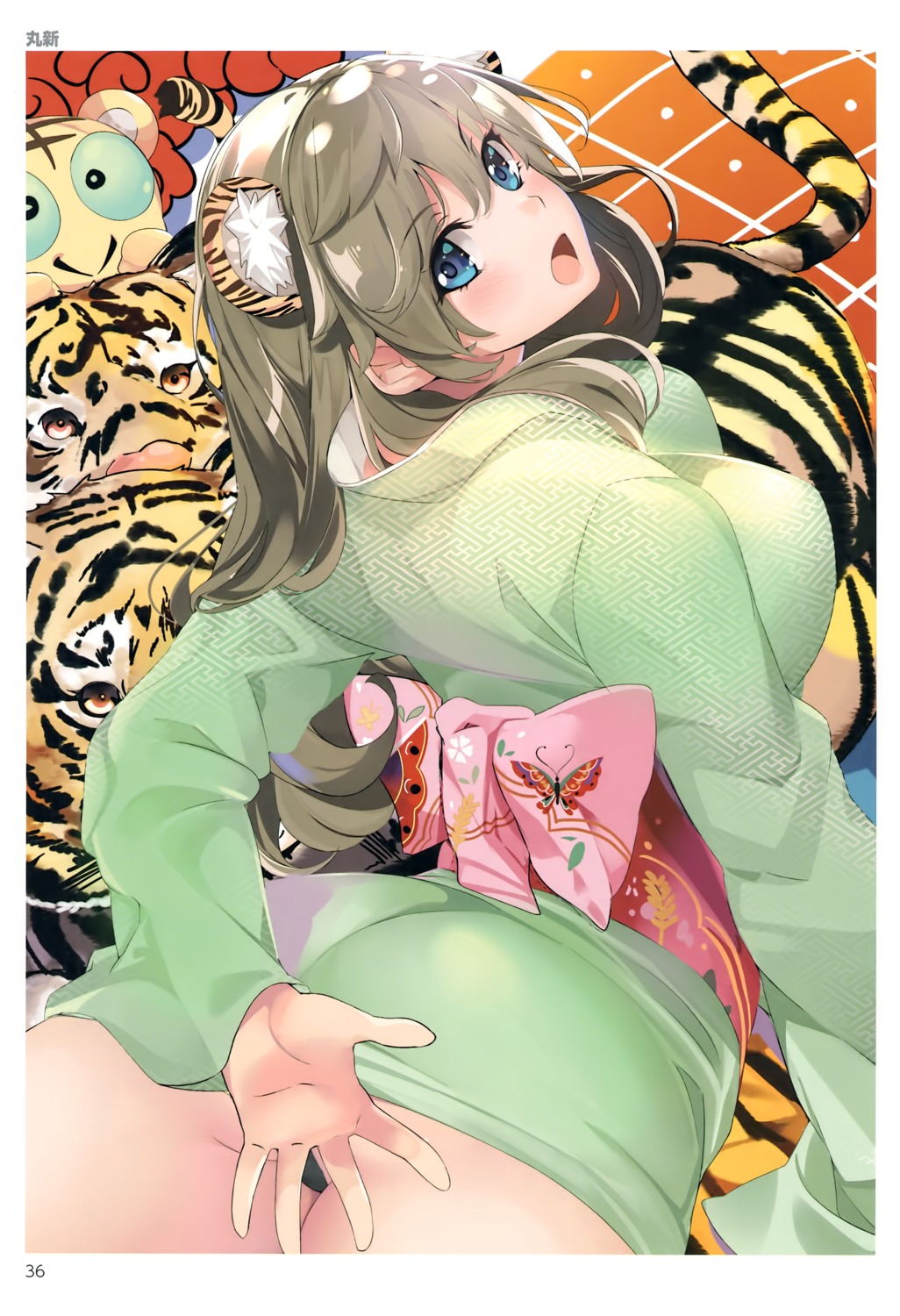 animal_ears ass kimono marushin nopan toranoana