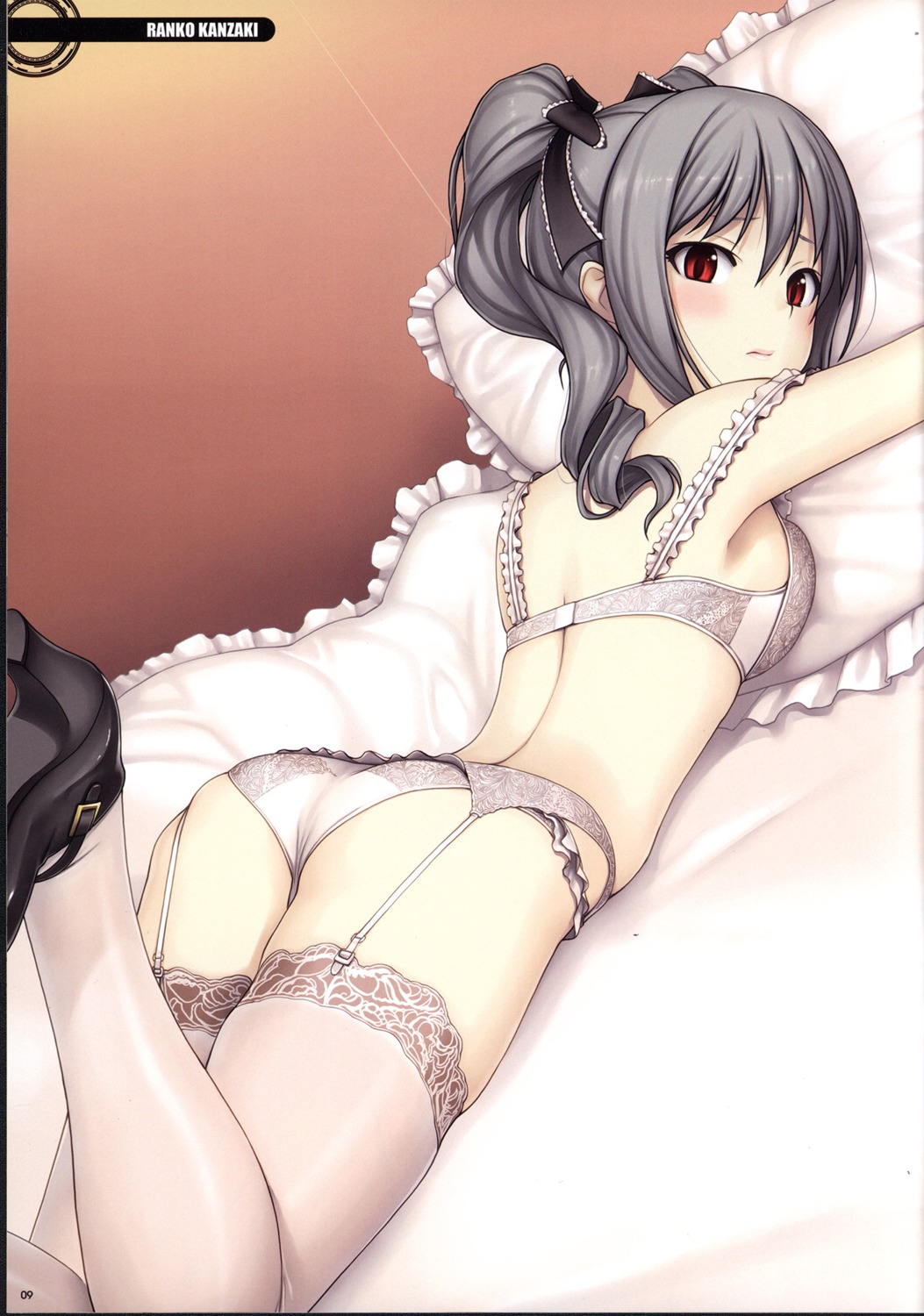 fomalhaut heels kanzaki_ranko lingerie possible_duplicate tanaka_shoutarou the_idolm@ster the_idolm@ster_cinderella_girls thighhighs