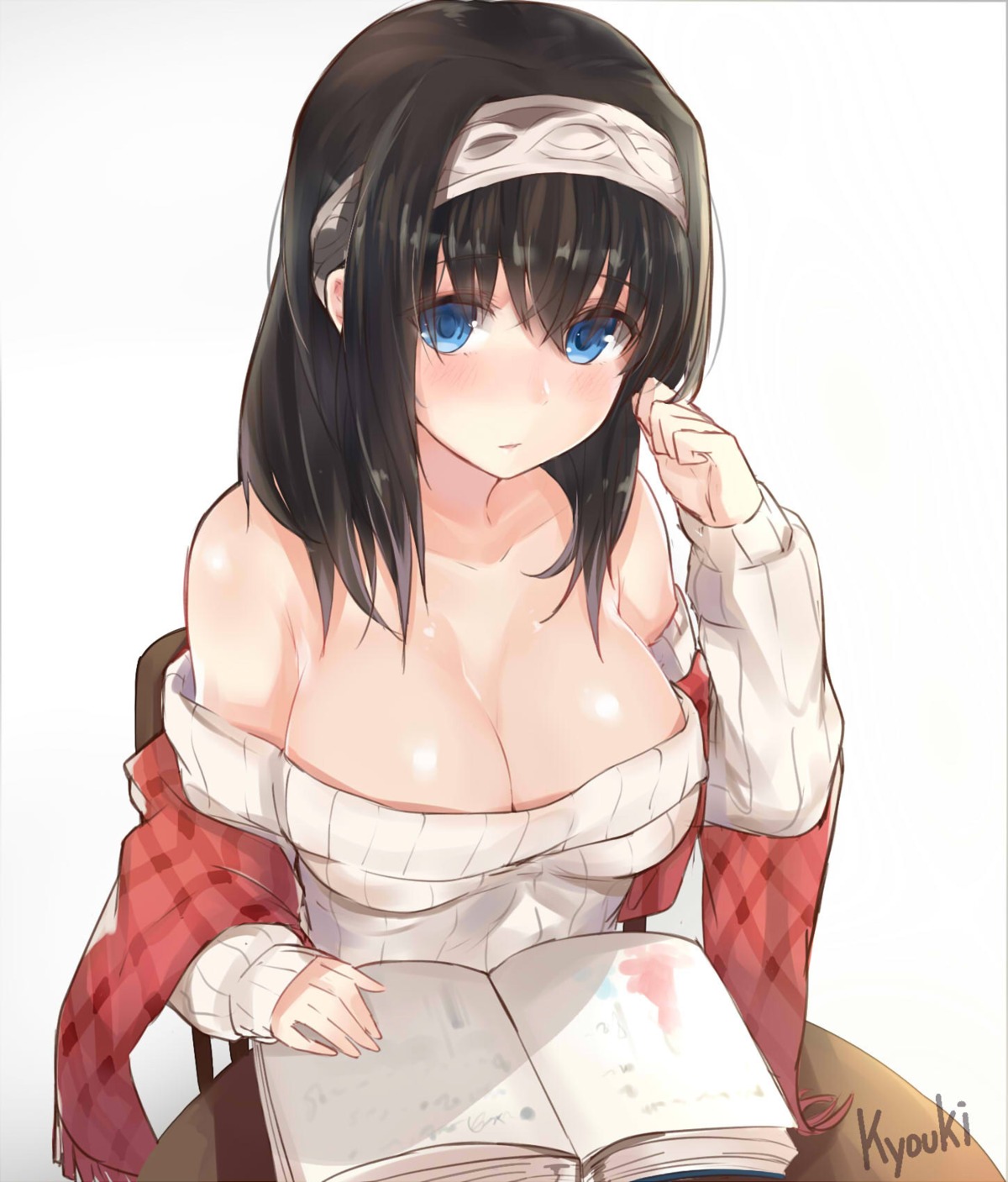 cleavage kyouki no_bra open_shirt sagisawa_fumika sweater the_idolm@ster the_idolm@ster_cinderella_girls