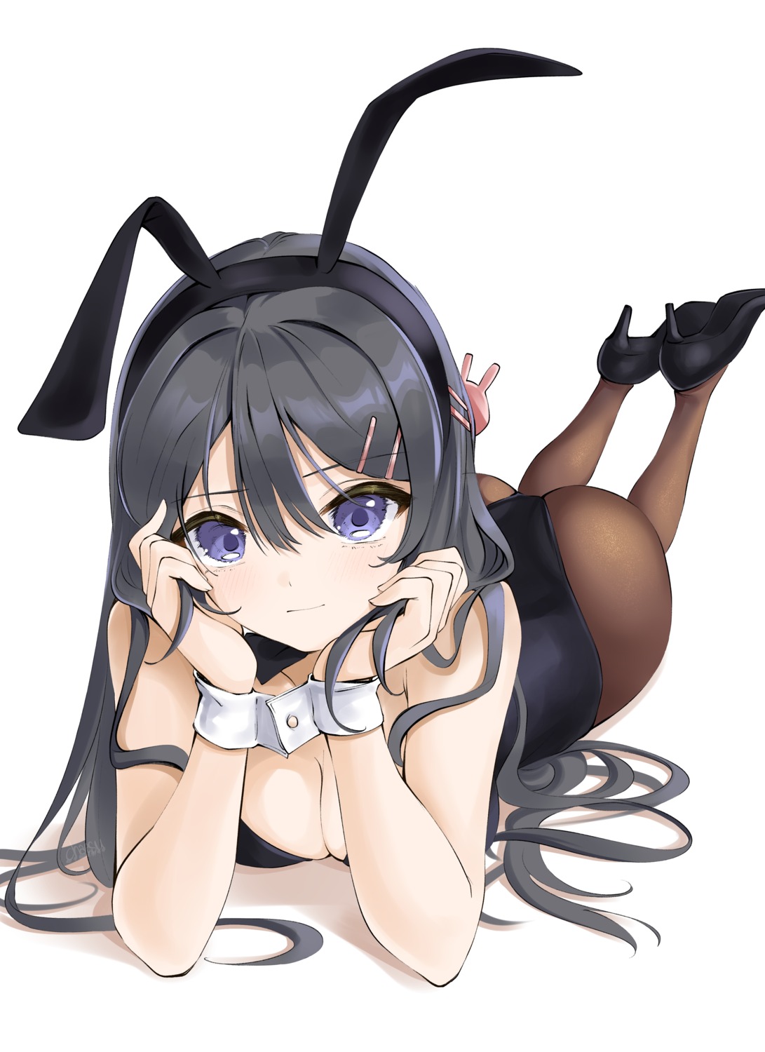 animal_ears ass bunny_ears bunny_girl chaesu heels pantyhose sakurajima_mai seishun_buta_yarou_series