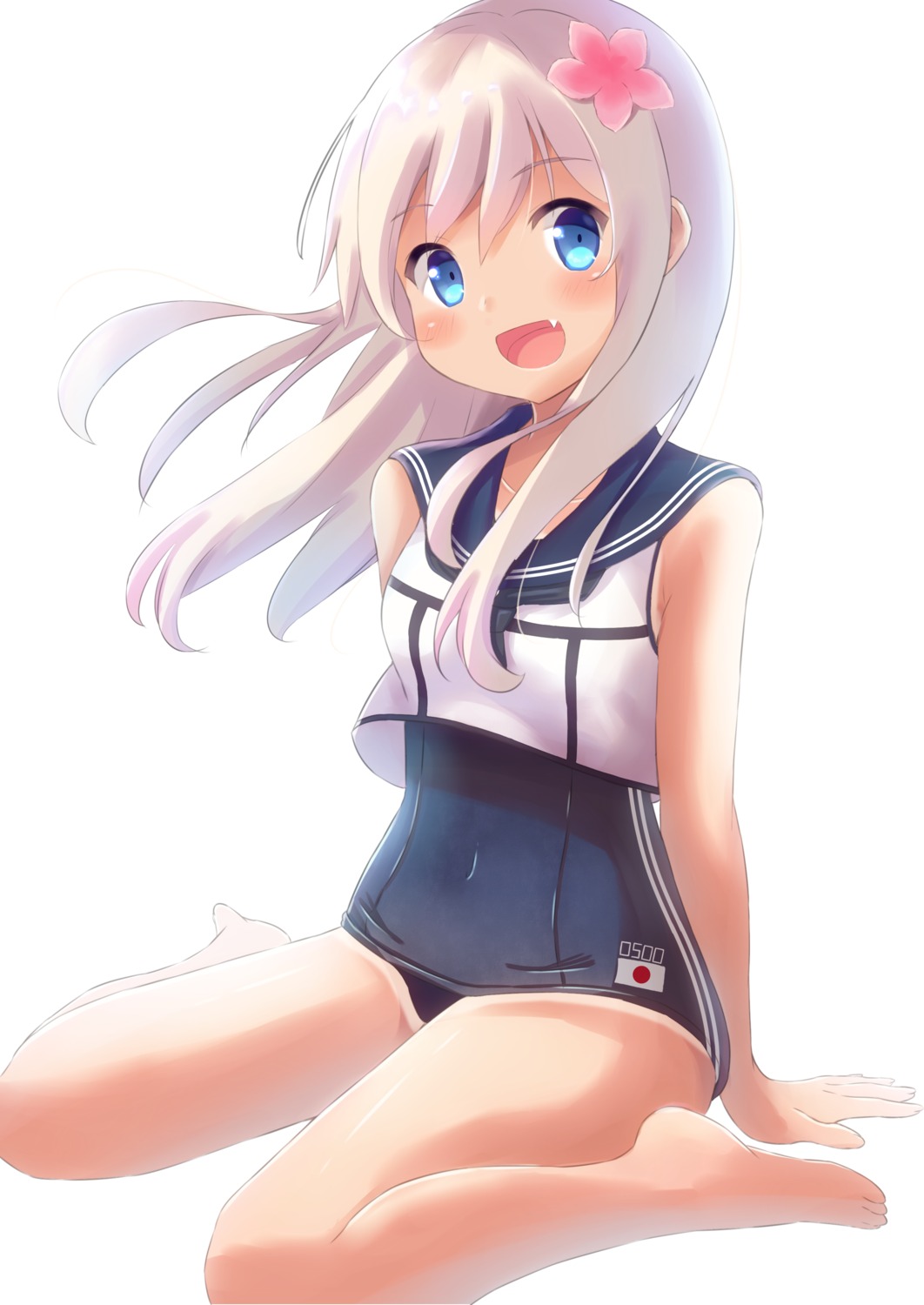 feet kantai_collection negishio ro-500 school_swimsuit seifuku swimsuits tan_lines