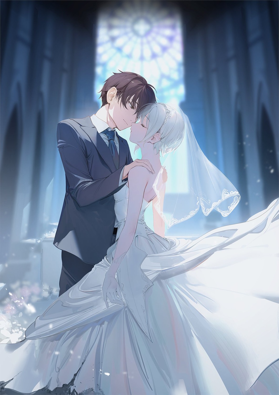 dress kimizuka_kimihiko no_bra siesta_(tantei_wa_mou_shindeiru) tantei_wa_mou_shindeiru umibouzu wedding_dress