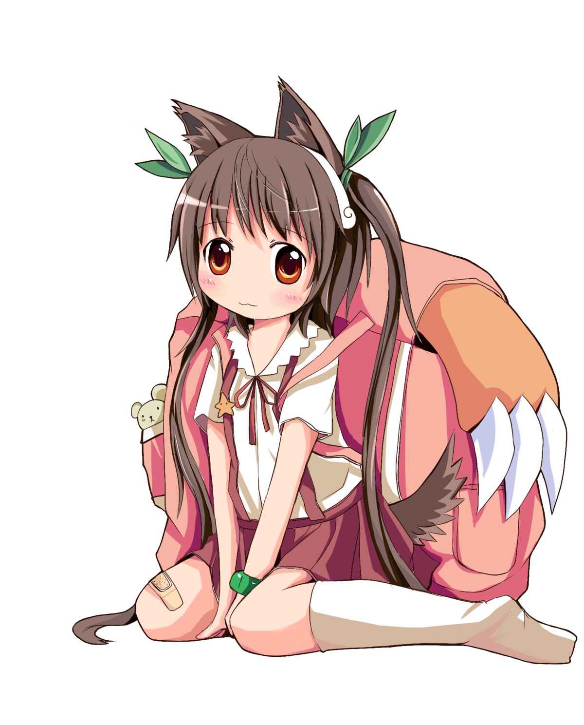 animal_ears bakemonogatari hachikuji_mayoi monogatari_(series) nekomimi sakuraba_hikaru tail