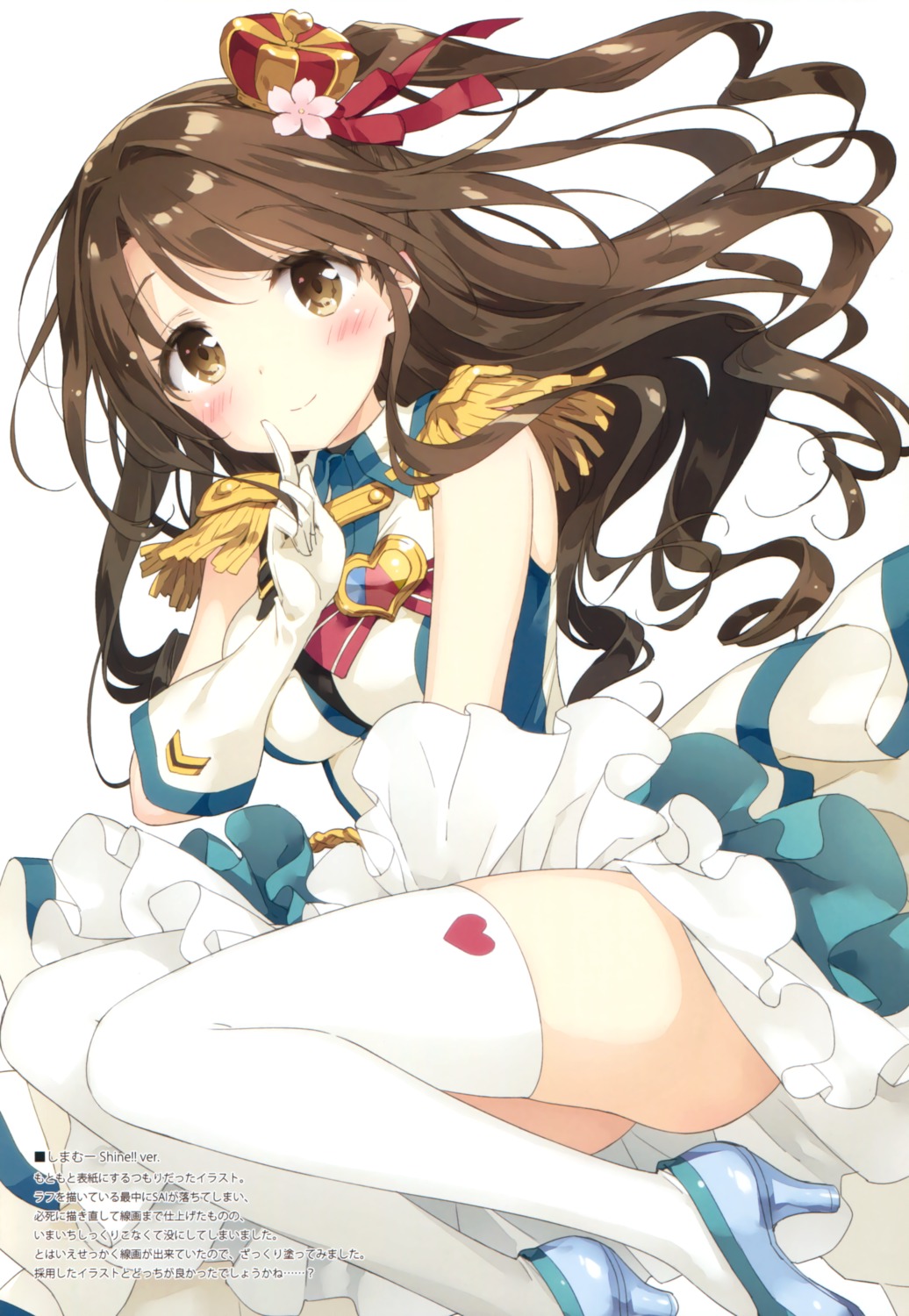 dress heels kani_biimu luminocity nopan shimamura_uzuki the_idolm@ster the_idolm@ster_cinderella_girls thighhighs