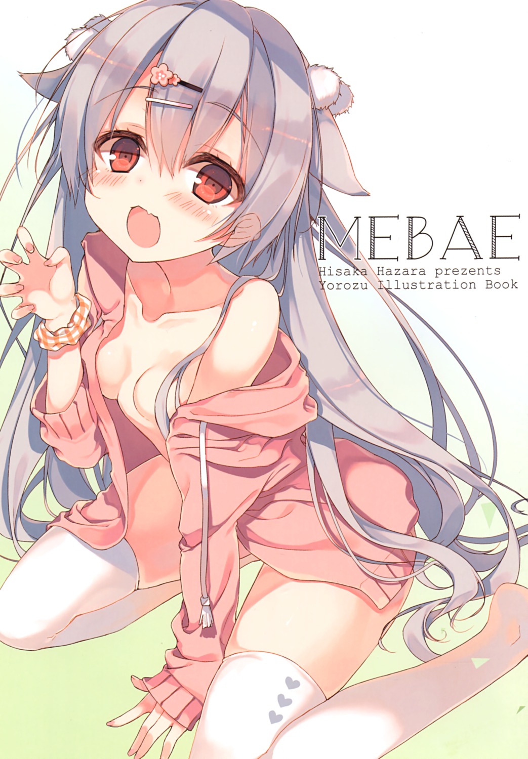 breasts hisaka_hazara no_bra open_shirt thighhighs