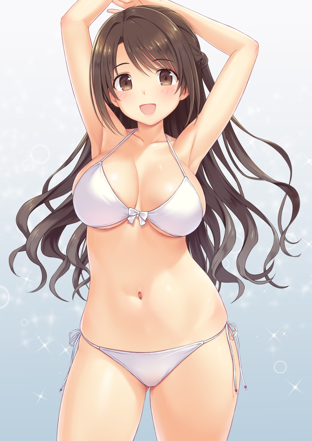 bikini cleavage n.g. shimamura_uzuki swimsuits the_idolm@ster the_idolm@ster_cinderella_girls underboob