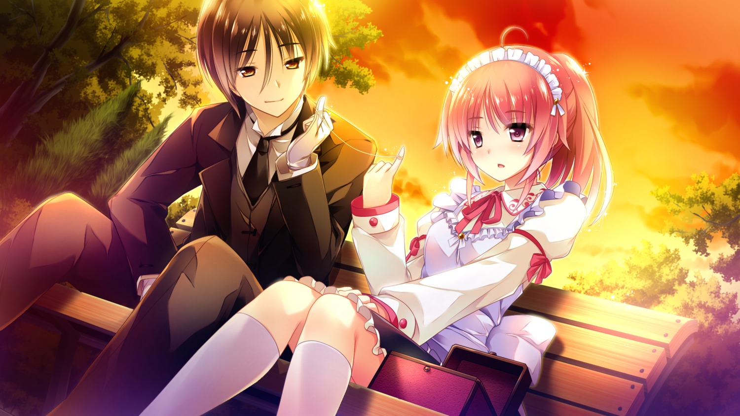 ensemble_(company) game_cg mutou_kurihito ojousama_wa_gokigen_naname sakurazaki_hajime sakurazaki_hana