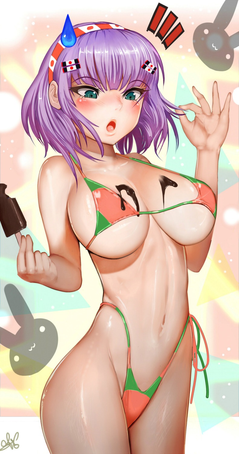 bikini cream dagashi_kashi randy_starfru1t shidare_hotaru swimsuits