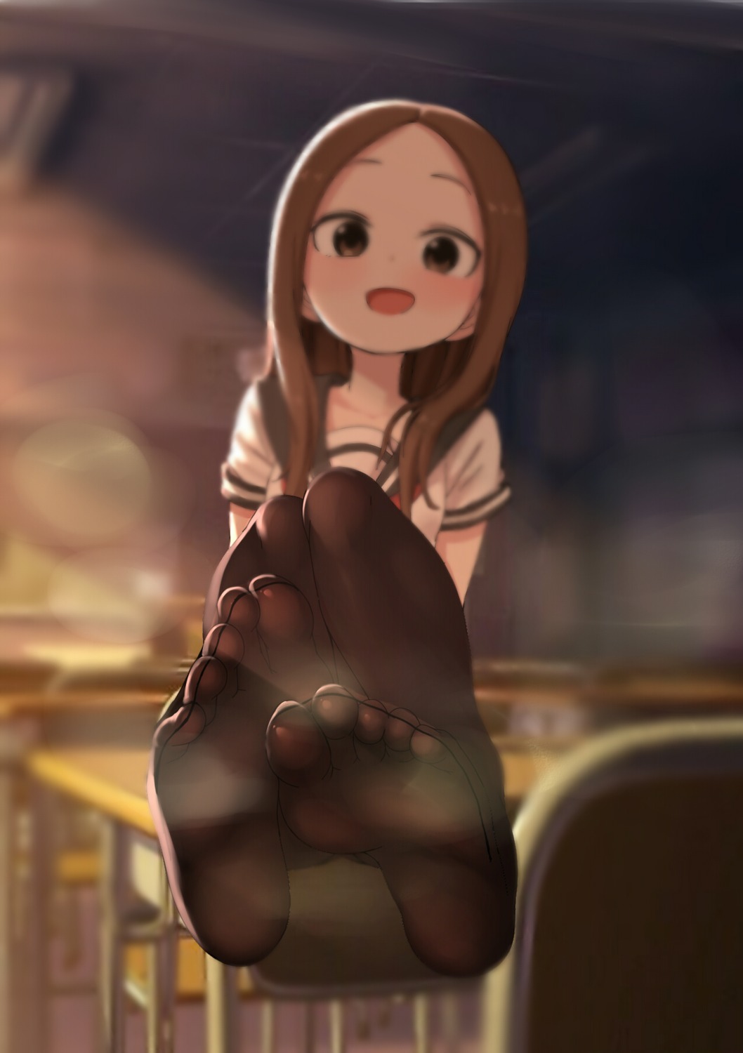 feet karakai_jouzu_no_takagi-san note2000 pantyhose see_through seifuku takagi-san