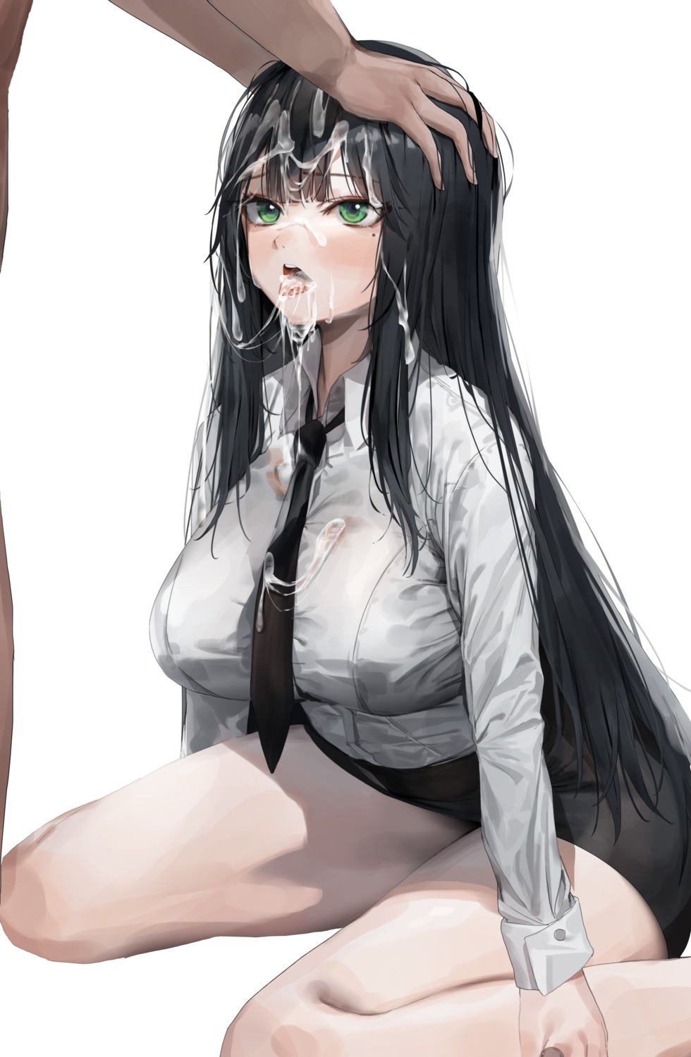 cum dress_shirt poharo see_through skirt_lift