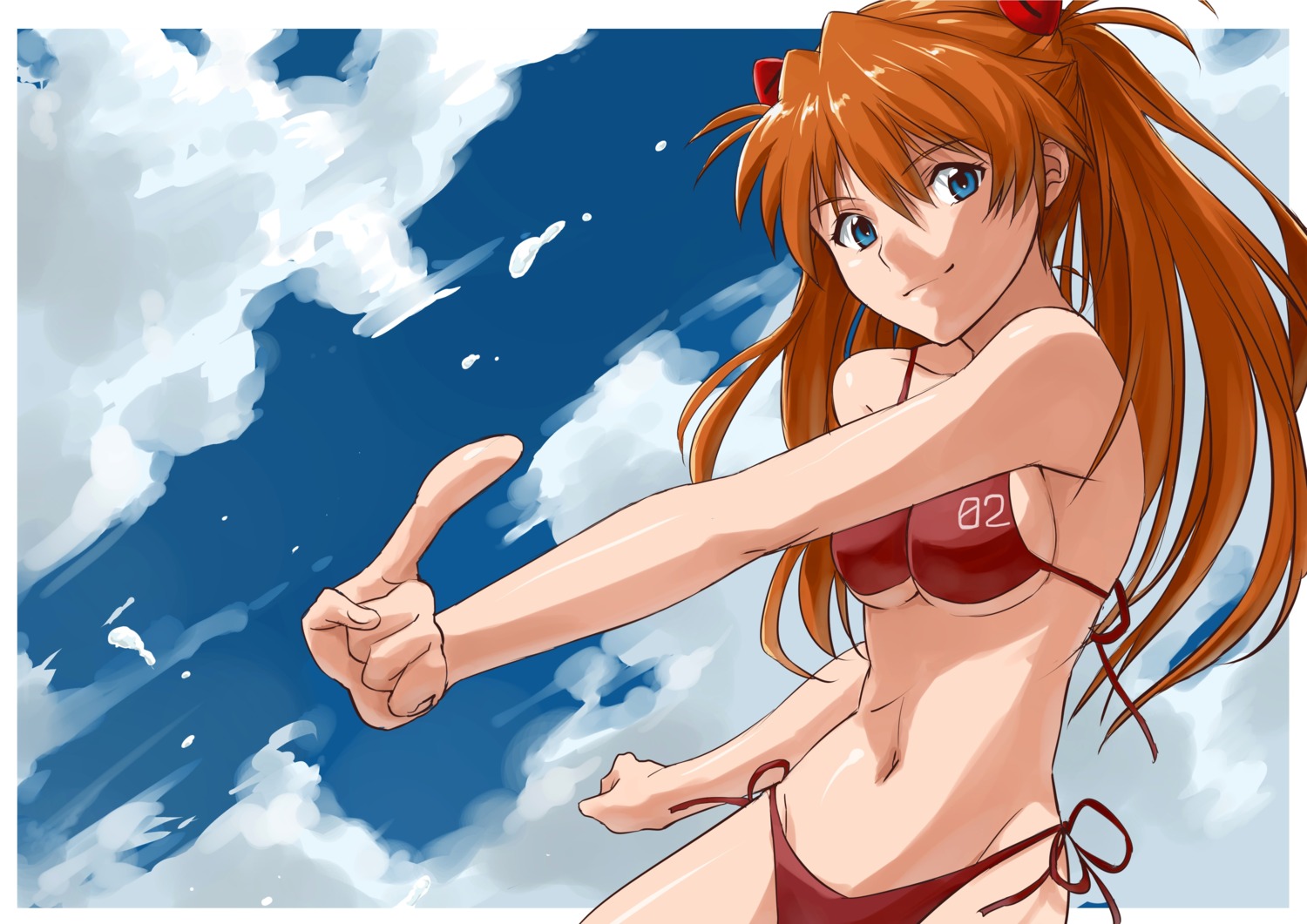 bikini neon_genesis_evangelion puma_(hyuma1219) souryuu_asuka_langley swimsuits