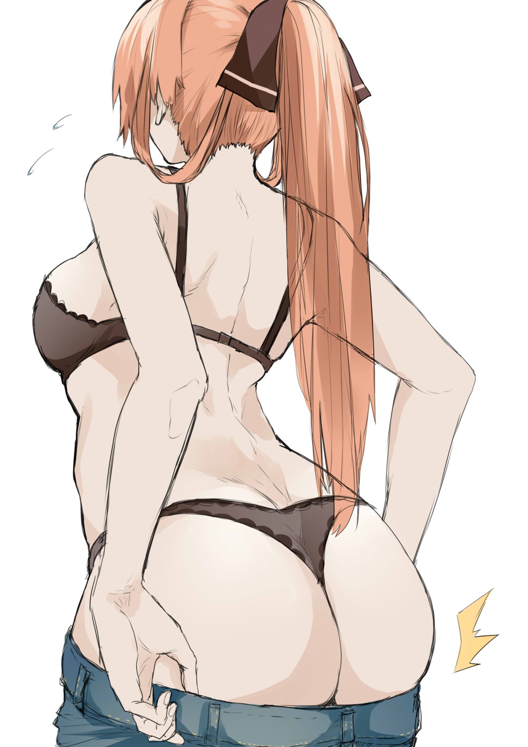 ass bra girls_frontline kyoyakyo pantsu springfield_(girls_frontline) thong undressing