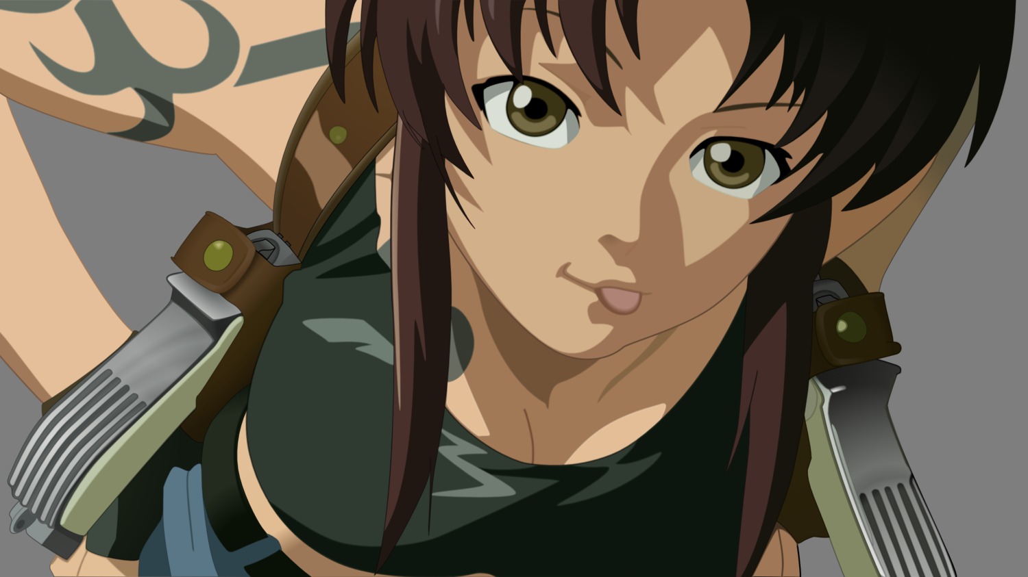 black_lagoon revy tattoo transparent_png vector_trace