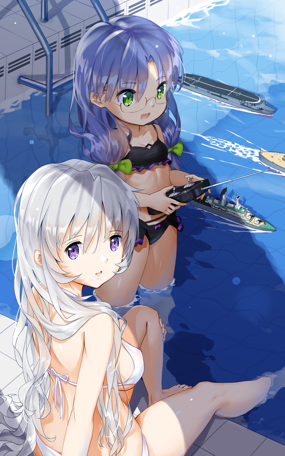 bikini ericsakura loli megane swimsuits wet zhanjianshaonv