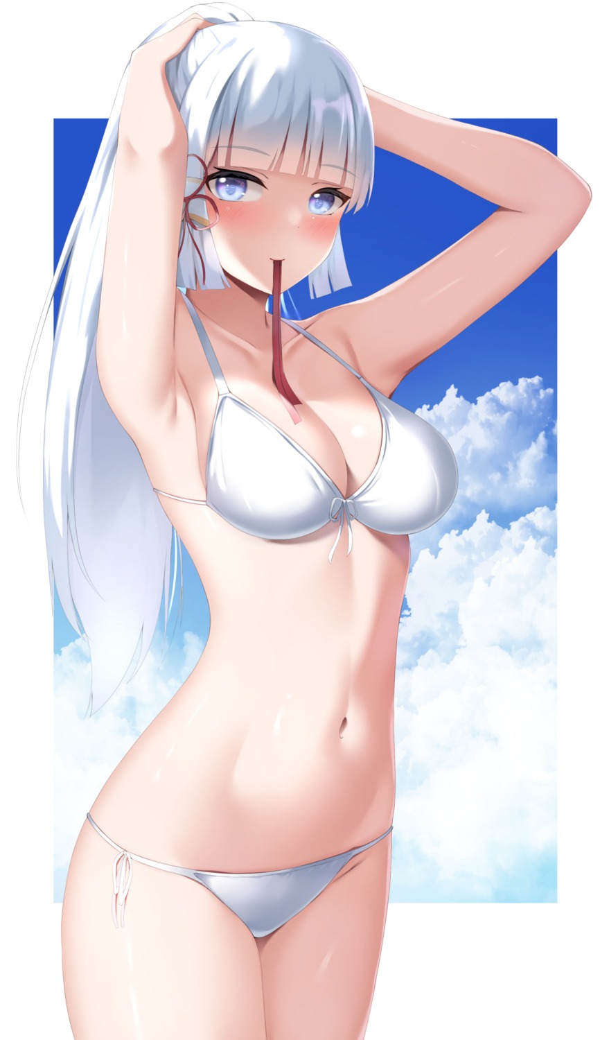 bikini genshin_impact kamisato_ayaka swimsuits tatsumiya_kagari